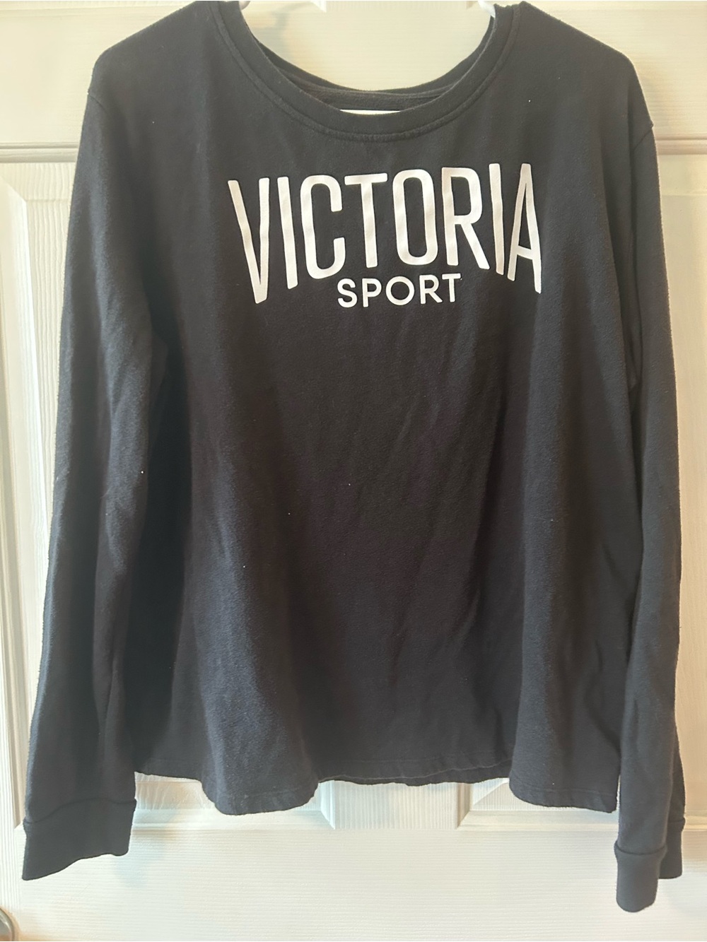 Victoria's Secret Black Crewneck Sweater with White Logo